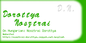 dorottya nosztrai business card